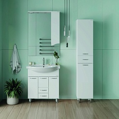 Onika Шкаф пенал Модерн 36 R с б/к белый – фотография-6