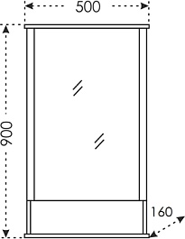 СанТа Зеркальный шкаф Вегас 50 белый – фотография-6