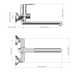 Tokito Смеситель для ванны KANDA хром TOK-KAN-1015 – фотография-2