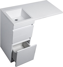 Style Line Тумба для умывальника Даллас 100 Люкс, белая PLUS эмаль – фотография-3