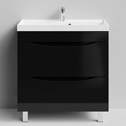 Водолей Тумба под раковину Лайт 80 черная – фотография-1