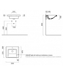 GSI Подвесная раковина Norm 8686111 55 см – фотография-2