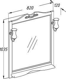 Opadiris Мебель для ванной Тибет 85 ясень белое серебро – фотография-10