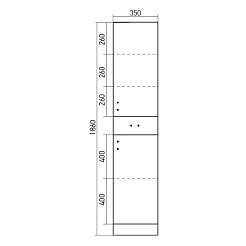 Mixline Пенал для ванной Милора 35 – фотография-2
