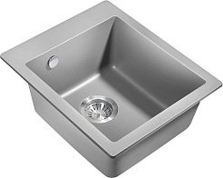 Milacio Мойка кухонная Murcia 42 Cuarzo серая металлик – фотография-1