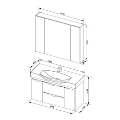 Aquanet Мебель для ванной "Франка 105" белая (183188) – фотография-6