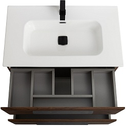 BelBagno Мебель для ванной Eco Cer-N 80 CZR-8095-80 орех шоколад софт ручки серые – фотография-4