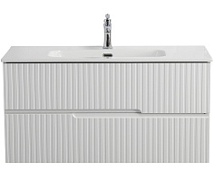 Cezares Тумба с раковиной Duet-N 100 подвесная Bianco Opaco с раковиной CZR-8095-100