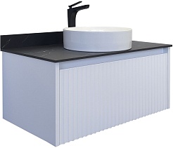 Comforty Тумба с раковиной Марсель 90 подвесная белая матовая – фотография-1