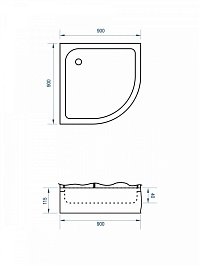 Teymi Душевой уголок Lina 90х90 матовые стёкла с поддоном T00109 – фотография-4