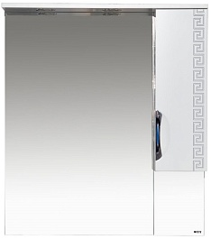 Misty Зеркало-шкаф Престиж 80 R белый/серебряная патина – фотография-1