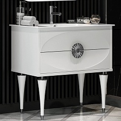 Opadiris Тумба с раковиной Ибица 90 белая/хром – фотография-1