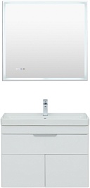 Aquanet Мебель для ванной Ирис New 80 подвесная белая глянцевая – фотография-1