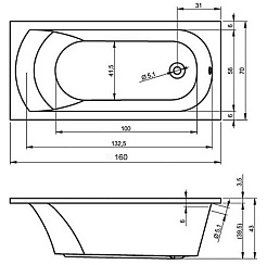 Riho Акриловая ванна Miami 160 – фотография-3