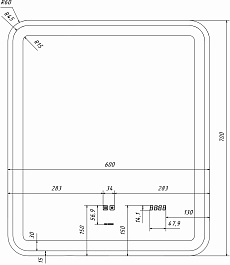 Vigo Зеркало Grani Luxe 600 – фотография-4