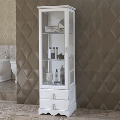 Opadiris Шкаф-пенал для ванной Клио 40 L белый матовый – фотография-4