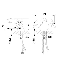 Lemark Смеситель Vintage LM2808B для биде – фотография-2