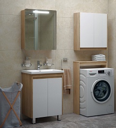 Corozo Тумба с раковиной напольная Остин 60, сонома – фотография-3