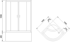 Royal Bath Душевой уголок RB 100BK-C – фотография-7