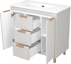 Brevita Мебель для ванной Risacca Crema 90 серая – фотография-14