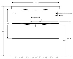 BelBagno Тумба с раковиной Marino 80 подвесная Bianco Lucido с раковиной 80/45 MR-FT – фотография-3
