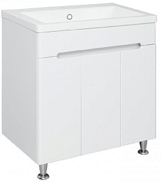 Runo Тумба для умывальника Парма 75 напольная, 3 двери – фотография-1