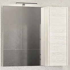 Comforty Зеркальный шкаф Бремен 90 R дуб белый – фотография-1