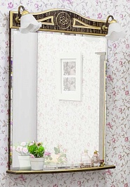 Sanflor Зеркало Адель 65 венге/патина золото – фотография-1