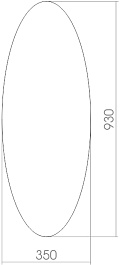 Mixline Зеркало Комфорт Овал 35x93 – фотография-2