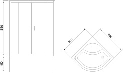 Royal Bath Душевой уголок RB EKO 90 BK-M 90х90х200 – фотография-3