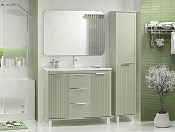 Brevita Тумба с раковиной Risacca Pistachio 100 фисташковый – фотография-8