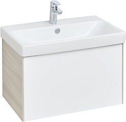 Акватон Тумба с раковиной Асти 70 ясень шимо/белая – фотография-1