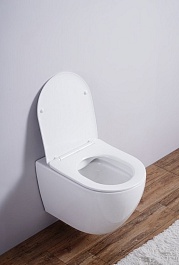 Esbano Унитаз Amapola-N подвесной безободковый белый – фотография-8