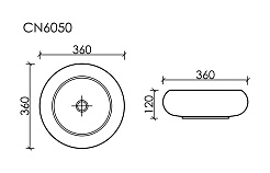 Ceramicanova Мебельная раковина Element 36 CN6050MW белый матовый – фотография-6
