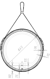 Viant Зеркало Лофт 65x65 черное – фотография-3