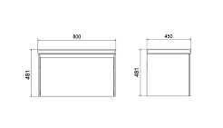 Velvex Тумба с раковиной подвесная Klaufs 80 белая/дерево – фотография-5