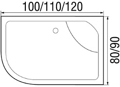 River Душевая кабина Nara 110/80/46 MT R – фотография-15