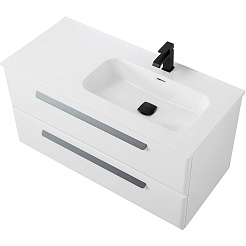 Cezares Тумба под раковину Eco Cer-N 100 R bianco lucido без ручек – фотография-3