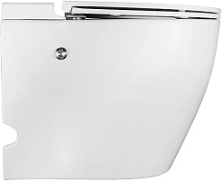 Azario Унитаз приставной AZ102 импульсный безободковый с сиденьем микролифт белый – фотография-4