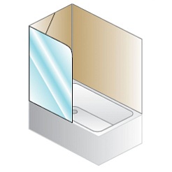 Kolpa San  Шторка на ванну Terra TS 75 стационарная – фотография-2