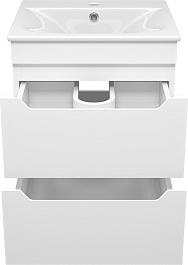 Misty Тумба с раковиной Бриз 50 подвесная белая матовая – фотография-4