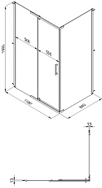 Triton Душевой уголок Терра-Графит 120x90 стекло прозрачное профиль графит – фотография-12