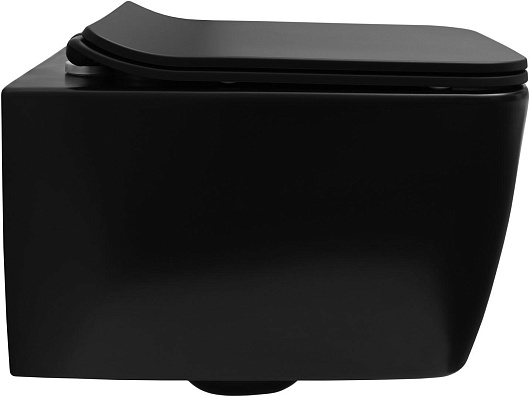 Allen Brau Унитаз подвесной Liberty 4.33007.31 чёрный матовый с крышкой 4.33008.31 – фотография-2