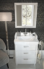 Kerama Marazzi Тумба с раковиной Pompei 60, 3 ящика, белая – фотография-5