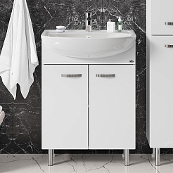 Onika Тумба с раковиной Коралл 60.10 белая – фотография-2