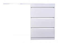 Style Line Тумба с раковиной Даллас 120 Люкс R 3 ящ., белая – фотография-4