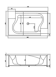 Aquatika Акриловая ванна H2O Архитектура Sensa – фотография-2