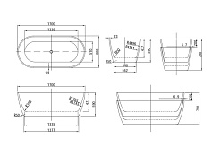 Ceruttispa Акриловая ванна Chika CT8558 170x80 – фотография-3