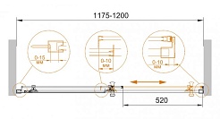 Cezares Душевая дверь в нишу LUCIDO-BF-1-120-C-Cr – фотография-4