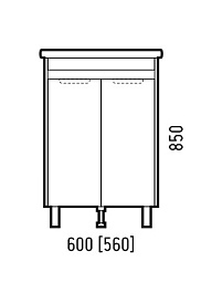 Corozo Тумба с раковиной напольная Остин 60, сонома – фотография-5